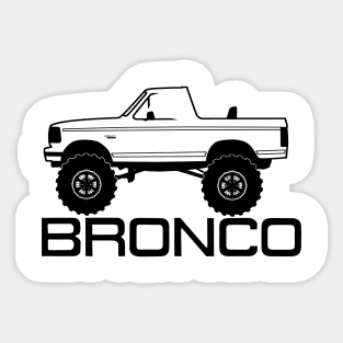 1992-1996 Bronco Side Topless Black Print Sticker